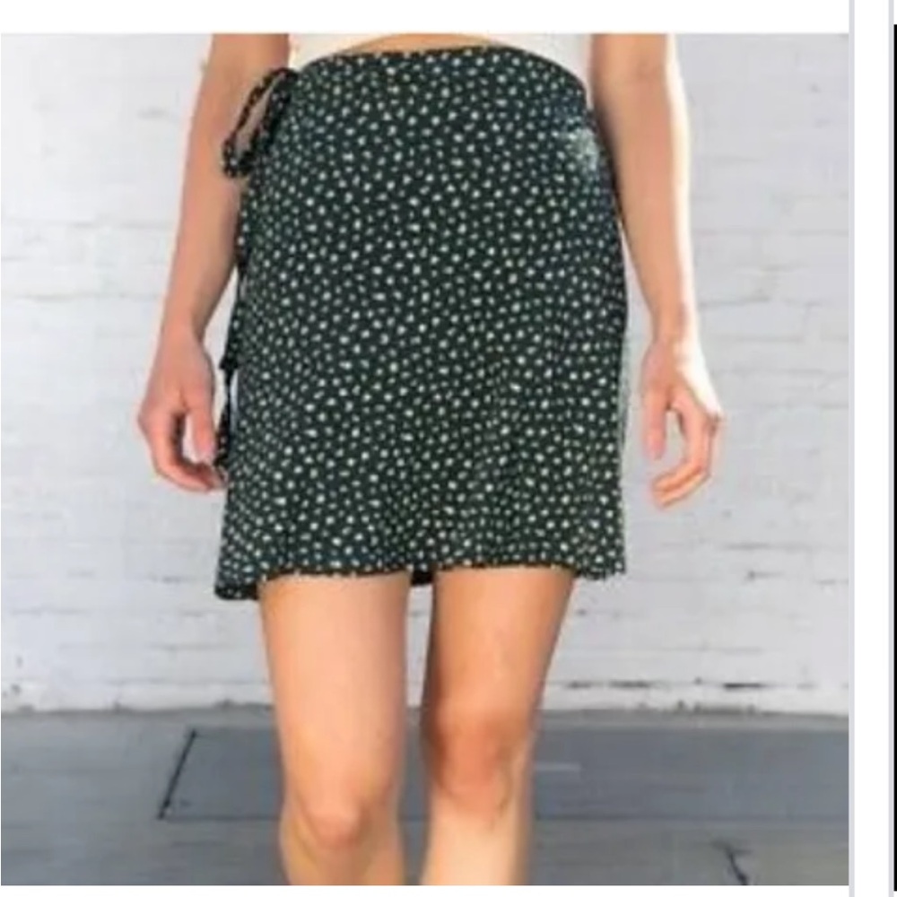 Green wrap skirt